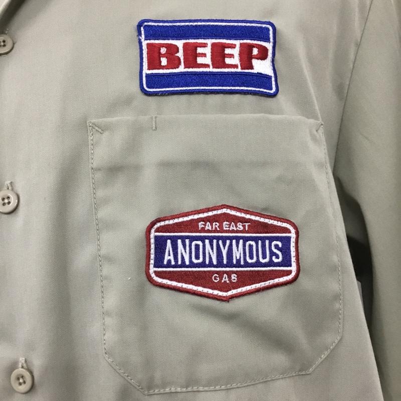 フリークスストア FREAK S STORE シャツ、ブラウス 半袖 半袖シャツ カラーシャツ 半袖カットソー ワッペンシャツ S ロゴ、文字 ベージュ / ベージュ /  メンズ USED 古着 中古 10120831