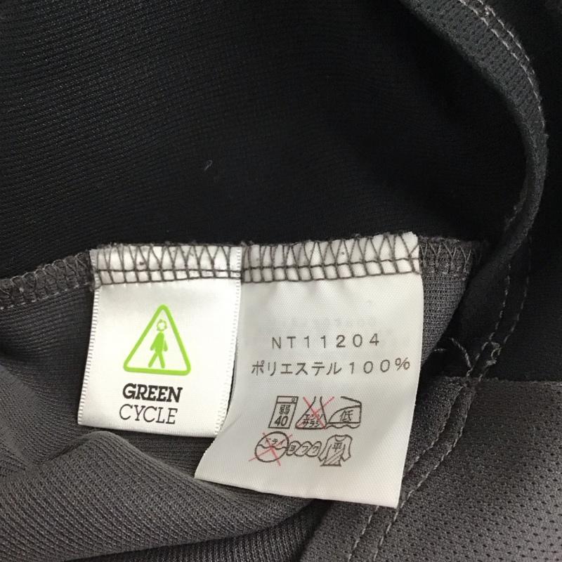 ザノースフェイス THE NORTH FACE カットソー 長袖 NT11204 ULTRAWICK ZIPUP ハーフジップ L ロゴ、文字 黒 / ブラック / X 灰 / グレー /  メンズ USED 古着 中古 10115078