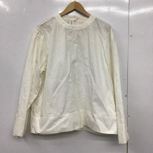 ロク ビューティアンドユース 6BEAUTY&YOUTH カットソー 長袖 8621-299-0090 COTTON FLARE SLEEVE BLOUSE 38 無地 白 / ホワイト /  レディース USED 古着 中古 10148610