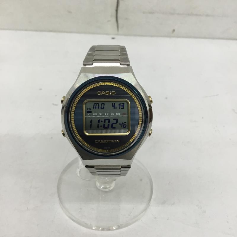 カシオ CASIO 腕時計 デジタル カシオ50周年記念CASIOTRON TRN-50 ロゴ、文字 銀 / シルバー /  メンズ USED 古着 中古 10150357