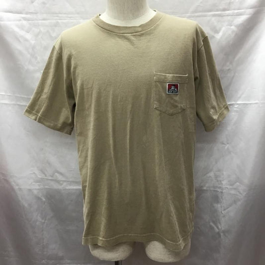 ベンデイビス BEN DAVIS Tシャツ 半袖 半袖カットソー プリントTシャツ クルーネックカットソー L ロゴ、文字 ベージュ / ベージュ /  メンズ USED 古着 中古 10113293