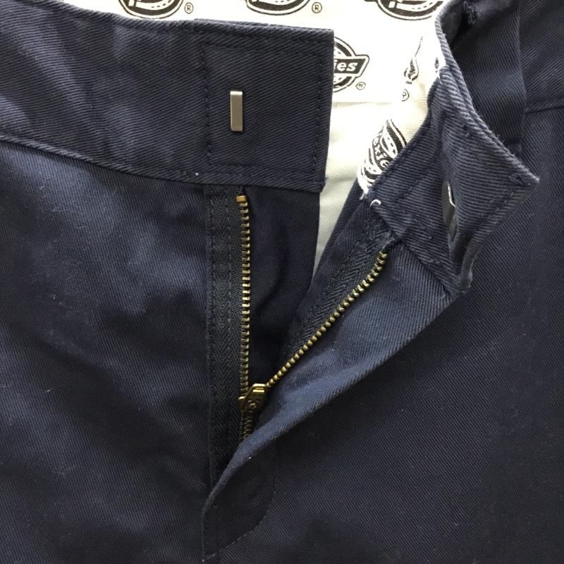 ディッキーズ Dickies パンツ デニム、ジーンズ dk006282 TCツイルストレッチクロップドパンツ7分丈 ワークパンツ 32インチ 無地 紺 / ネイビー /  メンズ USED 古着 中古 10118664