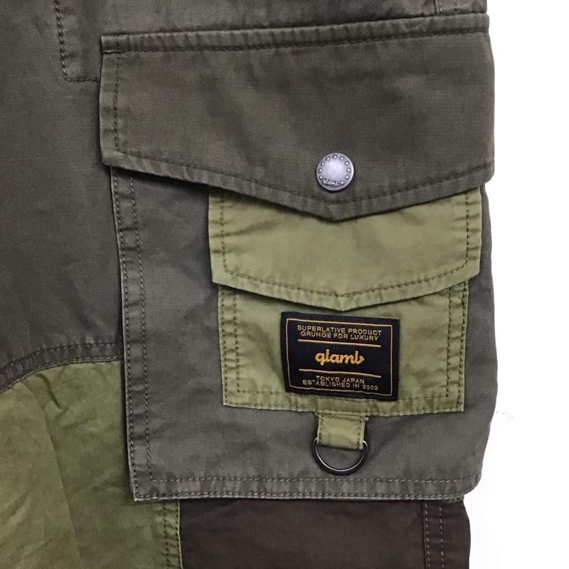 グラム glamb パンツ ワークパンツ、ペインターパンツ ミリタリーパンツ ワイドパンツ カジュアルパンツ ストレートパンツ L 無地 カーキ / カーキ /  メンズ USED 古着 中古 10115154