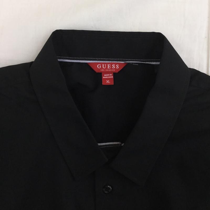 ゲス Guess シャツ、ブラウス 長袖 XL 無地 黒 / ブラック /  メンズ USED 古着 中古 10110369