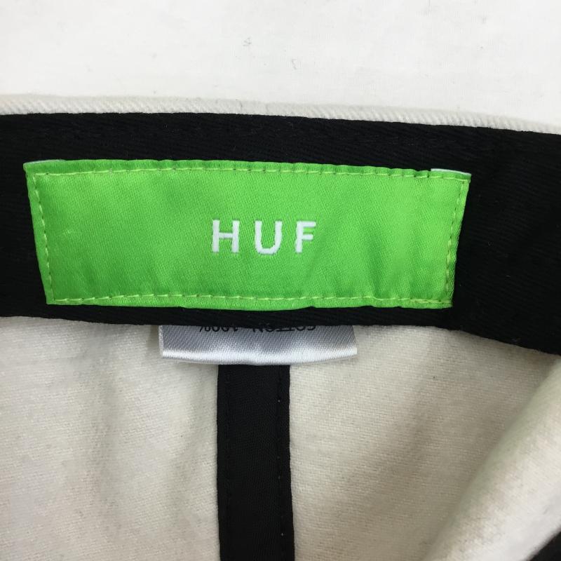 ハフ HUF 帽子 キャップ FORMLESS SCRIPT 6 PANEL ロゴ、文字 白 / ホワイト / X 黒 / ブラック /  メンズ USED 古着 中古 10130866