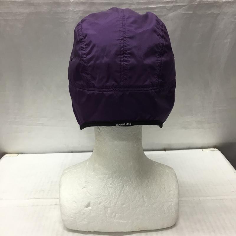 キャプテンズヘルム Captains Helm 帽子 キャップ イヤーフラップ ジェットキャップ アウトドア ロゴ、文字 紫 / パープル /  メンズ USED 古着 中古 10120987