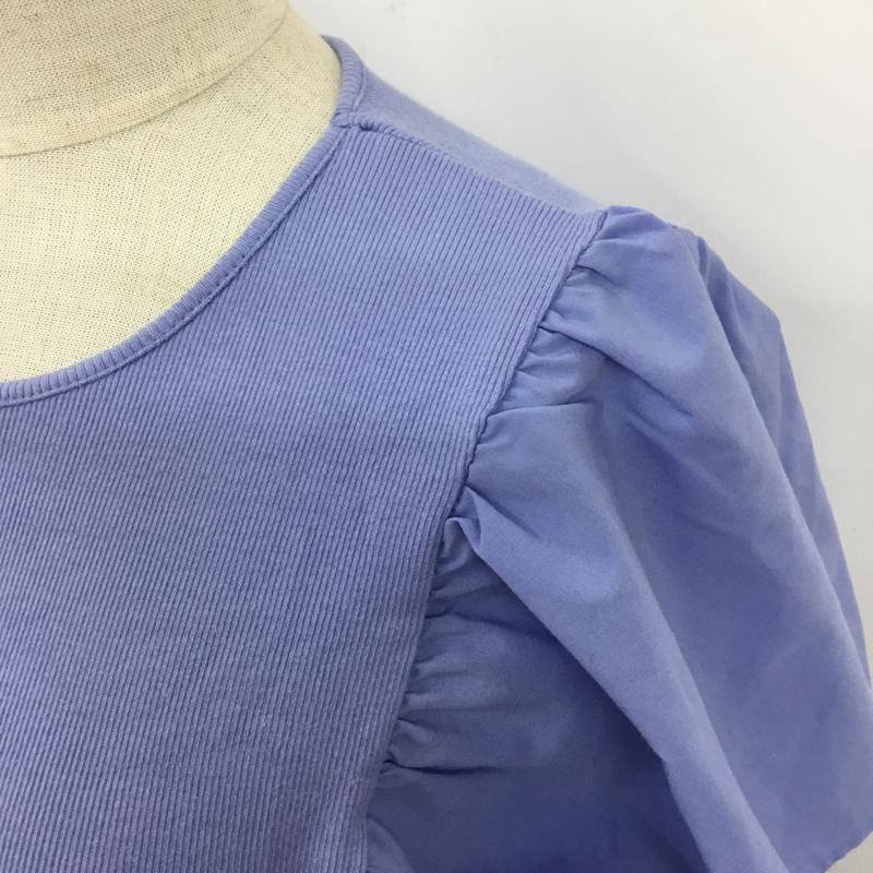 ザラ ZARA ワンピース ロングスカート 半袖ロングワンピース フレアスカート 袖レース S 無地 青 / ブルー /  レディース USED 古着 中古 10110032
