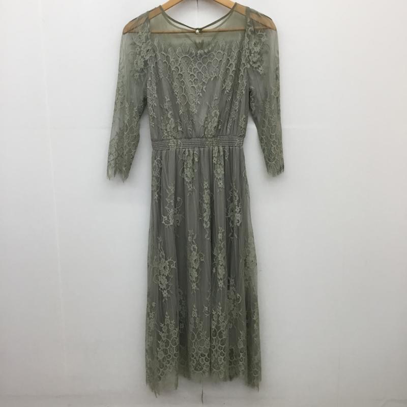 ロペピクニック ROPE  PICNIC ワンピース ロングスカート 36 総柄 薄緑 / ライトグリーン /  レディース USED 古着 中古 10129978