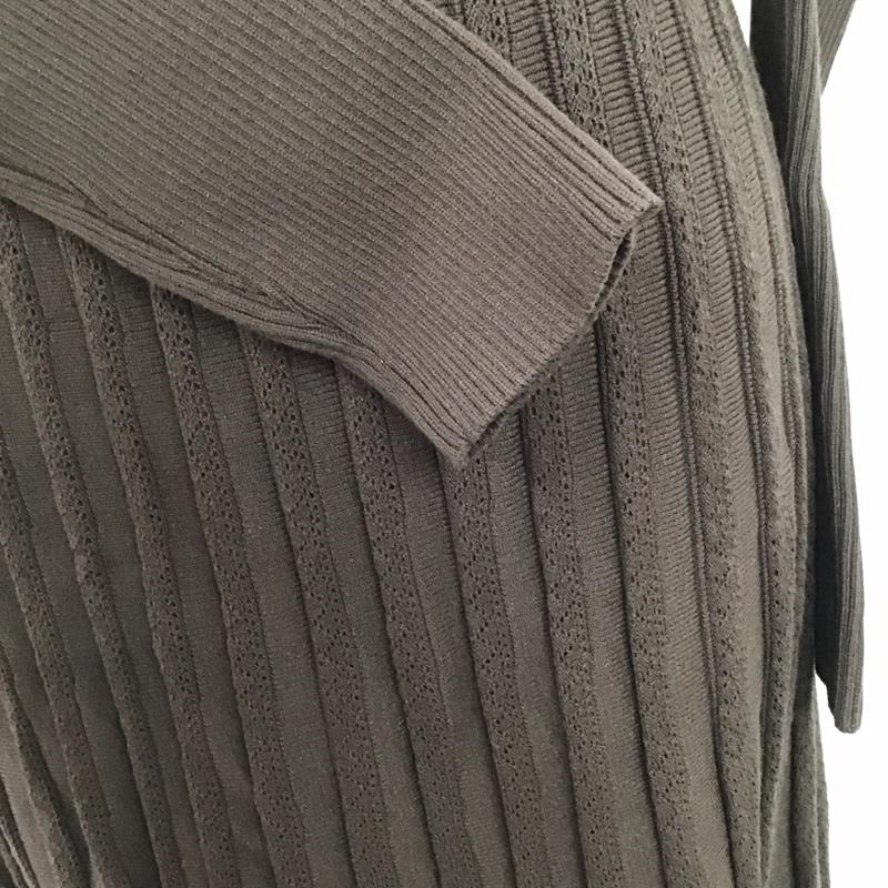 マーキュリーデュオ MERCURYDUO ワンピース ロングスカート 002250301101-01 異素材ドレープロングスリーブニットワンピース S 無地 茶 / ブラウン /  レディース USED 古着 中古 10120764