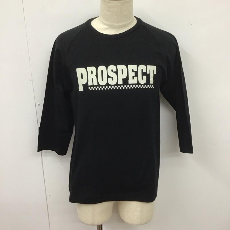 プロスペクト PROSPECT カットソー 長袖 長袖カットソー クルーネックカットソー プリントTシャツ M ロゴ、文字 黒 / ブラック /  メンズ USED 古着 中古 10126589