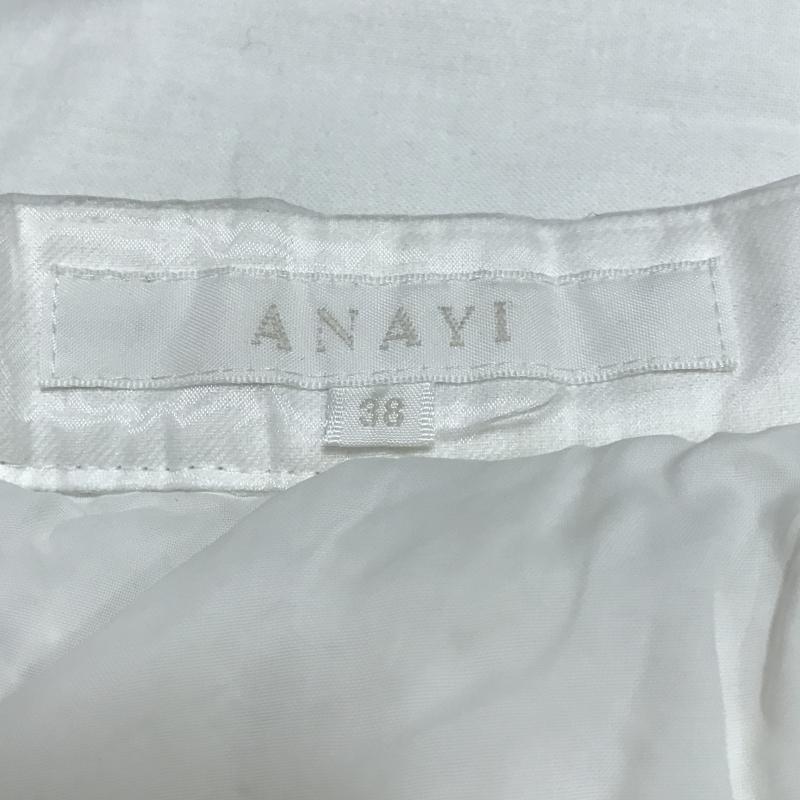 アナイ ANAYI スカート ひざ丈スカート M 花柄 白 / ホワイト /  レディース USED 古着 中古 10034834