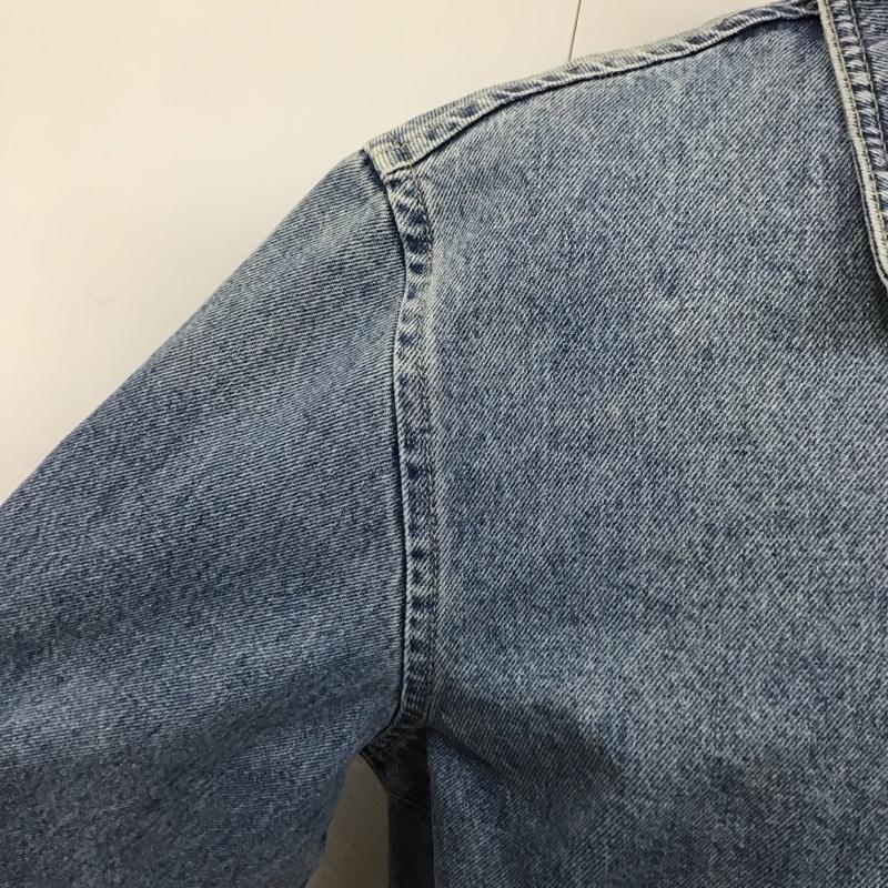 ザラ ZARA ジャケット、上着 ジャケット、ブレザー デニムジャケット Gジャン アウター カラージャケット L ロゴ、文字 インディゴ / インディゴ /  メンズ USED 古着 中古 10107219