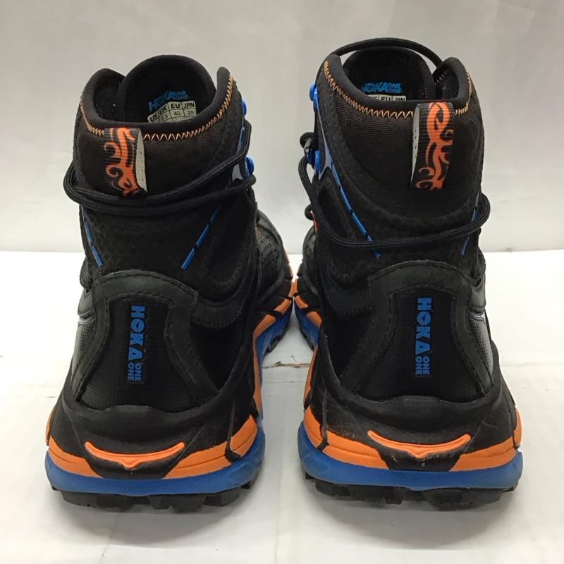 ホカオネオネ HOKA ONEONE スニーカー スニーカー 1008334 AOCF TOR ULTRA HI WP ANTHRACITE トレッキングシューズ 25cm 25.0cm ロゴ、文字 黒 / ブラック / X 青 / ブルー / X 橙 / オレンジ /  メンズ USED 古着 中古 10118198