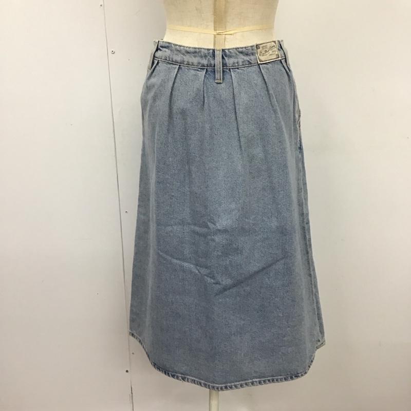 ザラ ZARA スカート ロングスカート デニムスカート フロントボタン XS 無地 青 / ブルー /  レディース USED 古着 中古 10121553