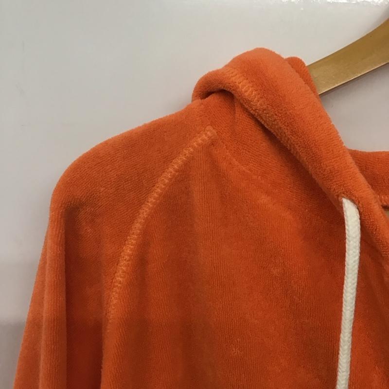 ステューシー STUSSY パーカー 長袖 ジップアップパーカー 長袖パーカー カジュアルジャケット M 無地 橙 / オレンジ /  メンズ USED 古着 中古 10145365