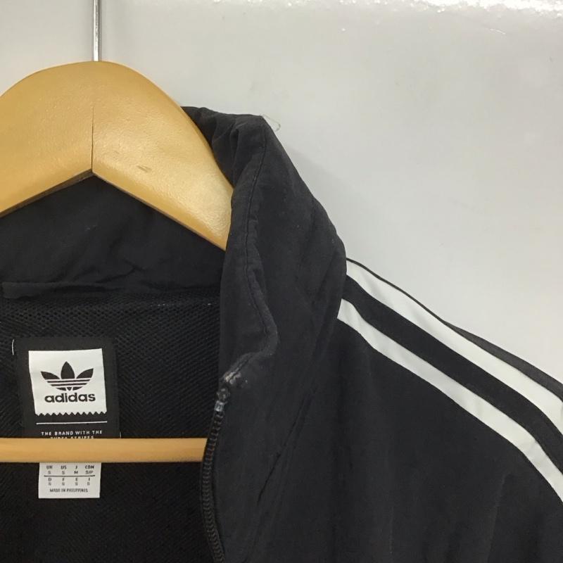 アディダス adidas ジャケット、上着 ジャケット、ブレザー fm7303 ナイロンジャケット ジップアップジャケット M ロゴ、文字 黒 / ブラック /  メンズ USED 古着 中古 10145011