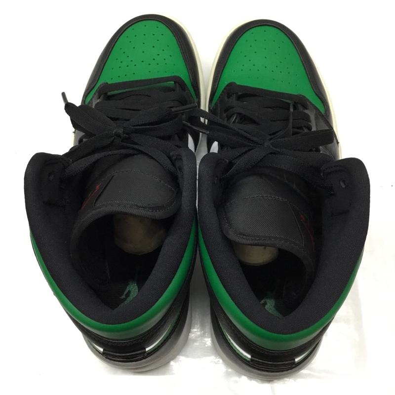 ナイキ NIKE スニーカー スニーカー 554724-067 AIR JORDAN 1 MID 27.5cm 箱有 27.5cm ワンポイント 白 / ホワイト / X 黒 / ブラック / X 緑 / グリーン /  メンズ USED 古着 中古 10119649