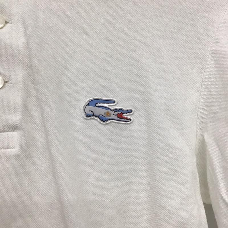 ラコステ LACOSTE ポロシャツ 半袖 5 ロゴ、文字 白 / ホワイト /  メンズ USED 古着 中古 10148248