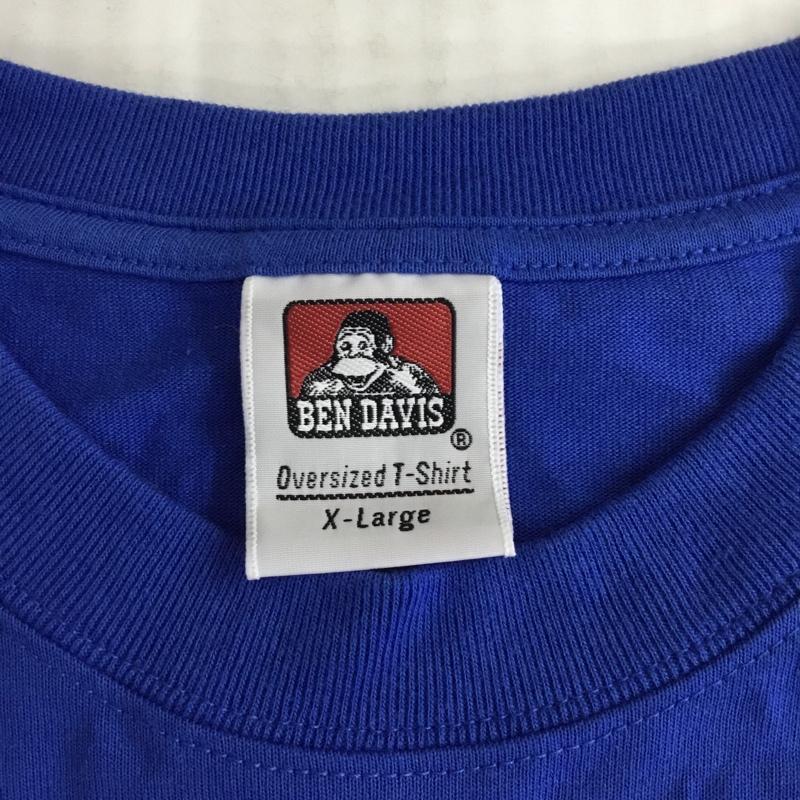 ベンデイビス BEN DAVIS Tシャツ 半袖 C-23580923 クルーネック バックプリント XL ロゴ、文字 青 / ブルー /  メンズ USED 古着 中古 10119847