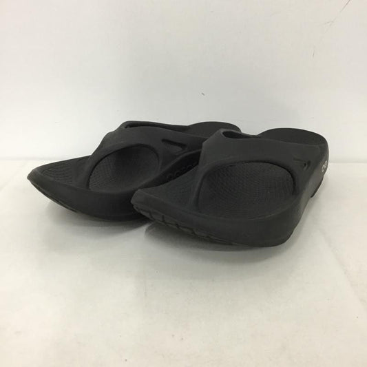 ウーフォス OOFOS サンダル サンダル リカバリーサンダル EU38 ロゴ、文字 黒 / ブラック /  レディース USED 古着 中古 10144829
