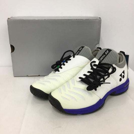 ヨネックス YONEX スニーカー スニーカー SHTF3MGC パワークッションフュージョンレブ3メンGC テニスシューズ 箱有 25cm 25.0cm ロゴ、文字 白 / ホワイト / X 青 / ブルー / X 灰 / グレー /  レディース USED 古着 中古 10147958