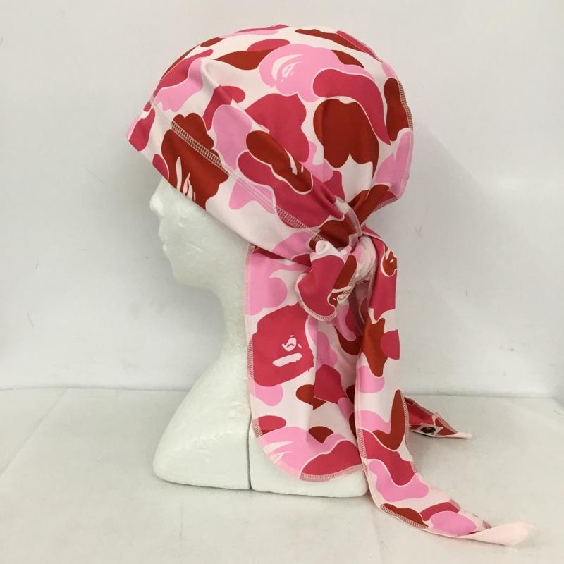 アベイシングエイプ A BATHING APE 帽子 キャップ ABC CAMO DU-RAG ドゥーラグ カモフラージュ柄・迷彩 桃 / ピンク /  メンズ USED 古着 中古 10130419