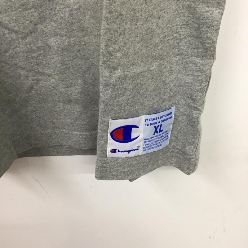 チャンピオン Campion Tシャツ 半袖 C3-F3621 ビッグロゴ Tシャツ XL ロゴ、文字 灰 / グレー /  メンズ USED 古着 中古 10131358