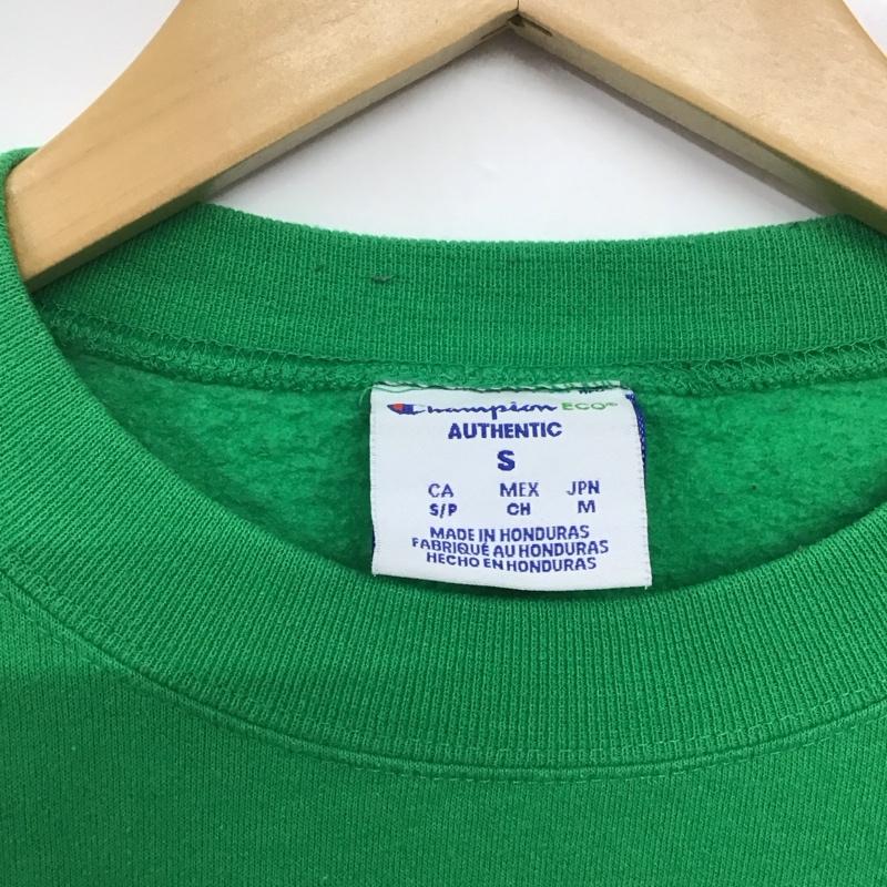 チャンピオン Champion トレーナー 長袖 長袖トレーナー スウェット クルーネック プルオーバー S プリント 緑 / グリーン /  メンズ USED 古着 中古 10142418