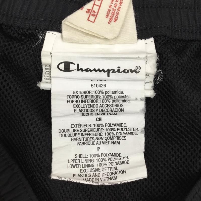 チャンピオン Champion ボトムス ボトムス トラックパンツ ロゴライン S ロゴ、文字 黒 / ブラック /  メンズ USED 古着 中古 10111386