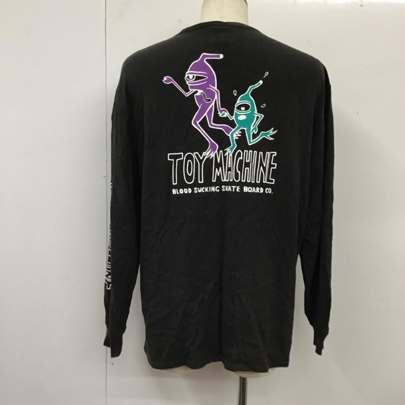トイ マシーン TOY MACHINE カットソー 長袖 長袖カットソー クルーネックカットソー ロングスリーブカットソー プリントTシャツ L プリント 黒 / ブラック /  メンズ USED 古着 中古 10119461