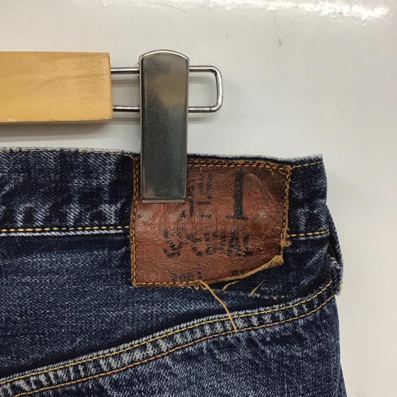 エヴィス EVISU パンツ デニム、ジーンズ デニムパンツ ワイドパンツ カジュアルパンツ 36インチ 無地 インディゴ / インディゴ /  メンズ USED 古着 中古 10145531