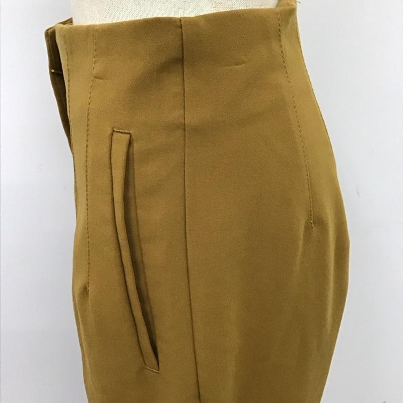 ザラ ZARA パンツ スラックス 7901 432 305 ハイウエスト テーパードパンツ S 無地 マスタード / マスタード /  レディース USED 古着 中古 10118472