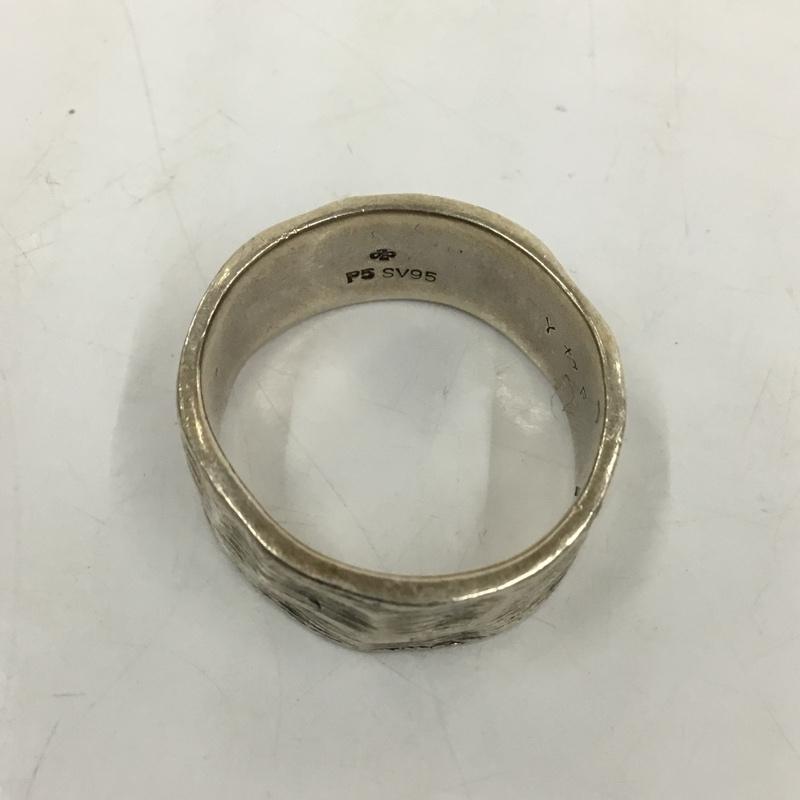 古着 USED アクセサリー 指輪 P5 SV95 シルバー たたき 14号 無地 銀 / シルバー /  メンズ USED 古着 中古 10106018