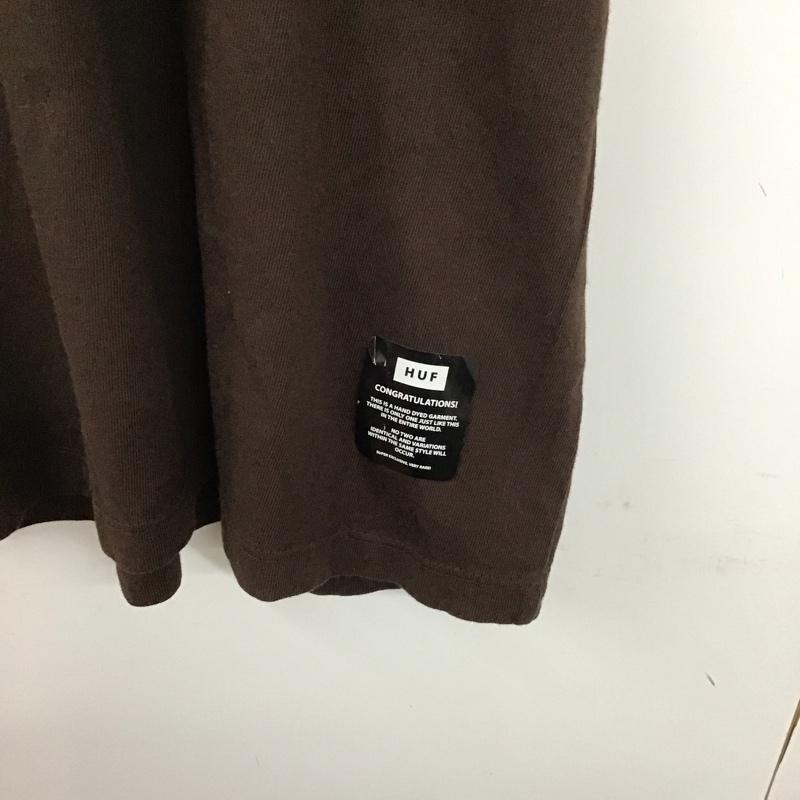 ハフ HUF Tシャツ 半袖 半袖カットソー プリントTシャツ クルーネックカットソー M プリント 茶 / ブラウン /  メンズ USED 古着 中古 10132270