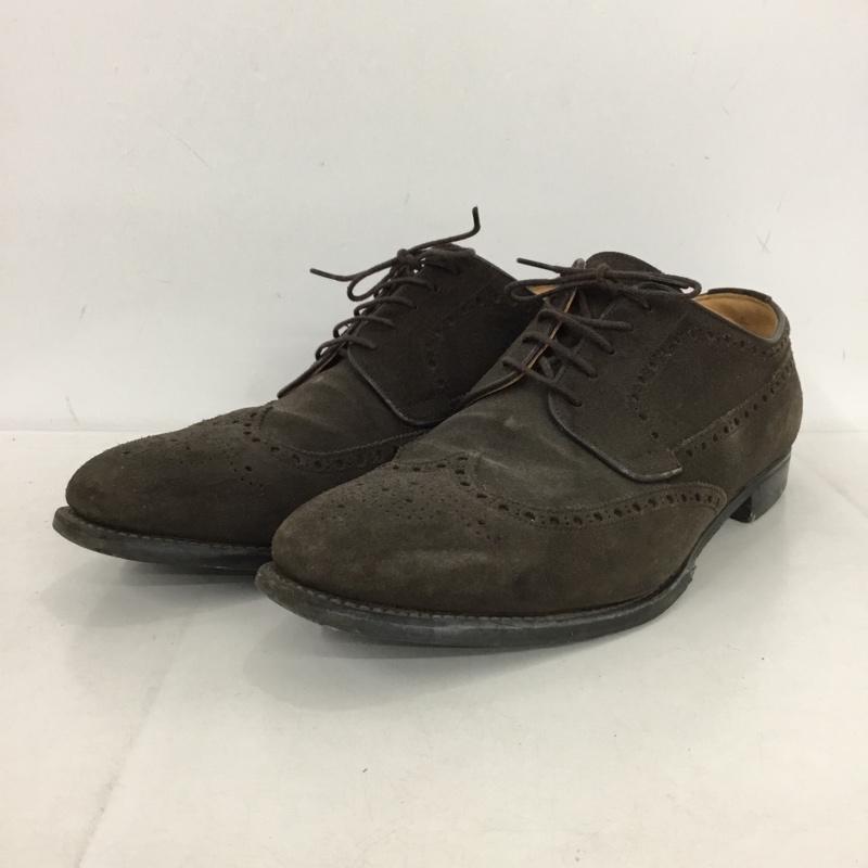 スコッチグレイン SCOTCH GRAIN シューズ シューズ 5395 ウイングチップ ビジネスシューズ 27 27.0cm 無地 ダークブラウン / ダークブラウン /  メンズ USED 古着 中古 10149665
