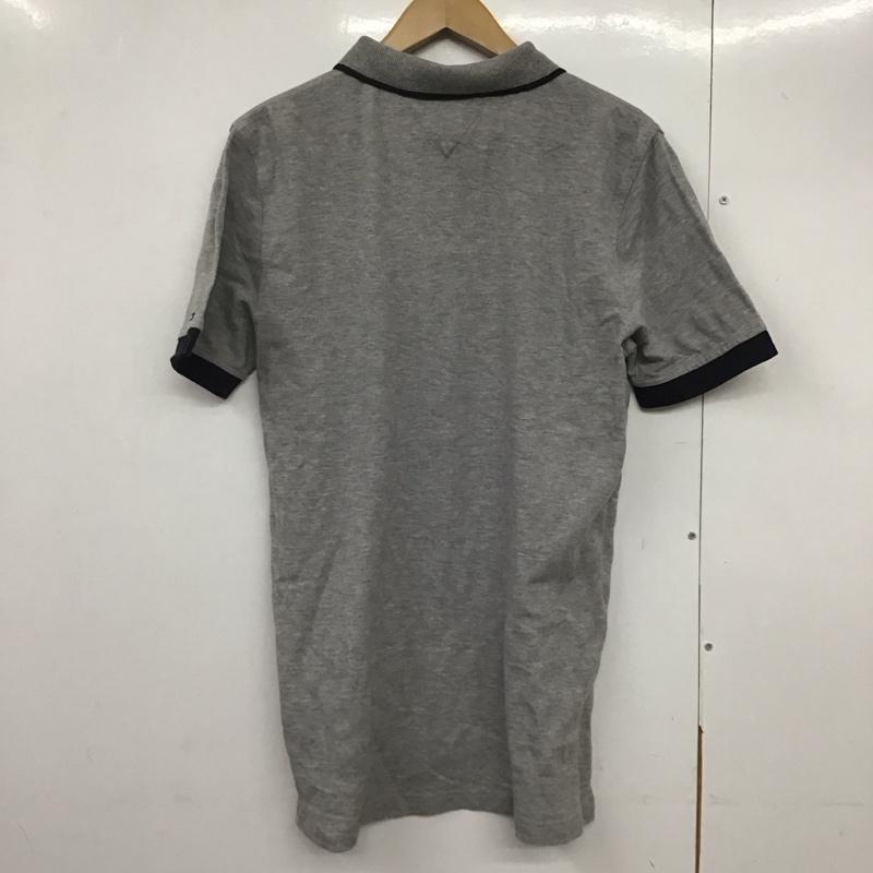 トミーヒルフィガー TOMMY HILFIGER ポロシャツ 半袖 半袖ポロシャツ カラーシャツ 半袖カットソー M 無地 灰 / グレー /  メンズ USED 古着 中古 10141668