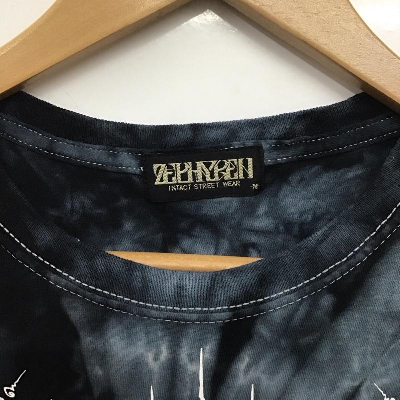 ゼファレン Zephyren Tシャツ 半袖 半袖カットソー プリントTシャツ クルーネックカットソー M プリント ダークグレー / ダークグレー /  メンズ USED 古着 中古 10148952