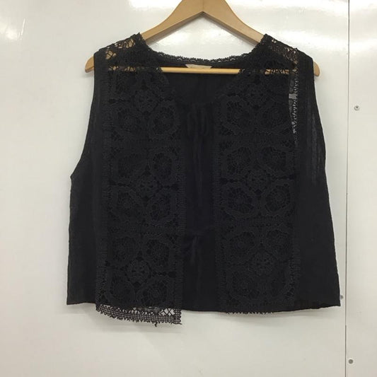 サマンサモスモス Samansa Mos2 ベスト ベスト 1304355 モチーフレースベスト FREE レース柄 黒 / ブラック /  レディース USED 古着 中古 10144118