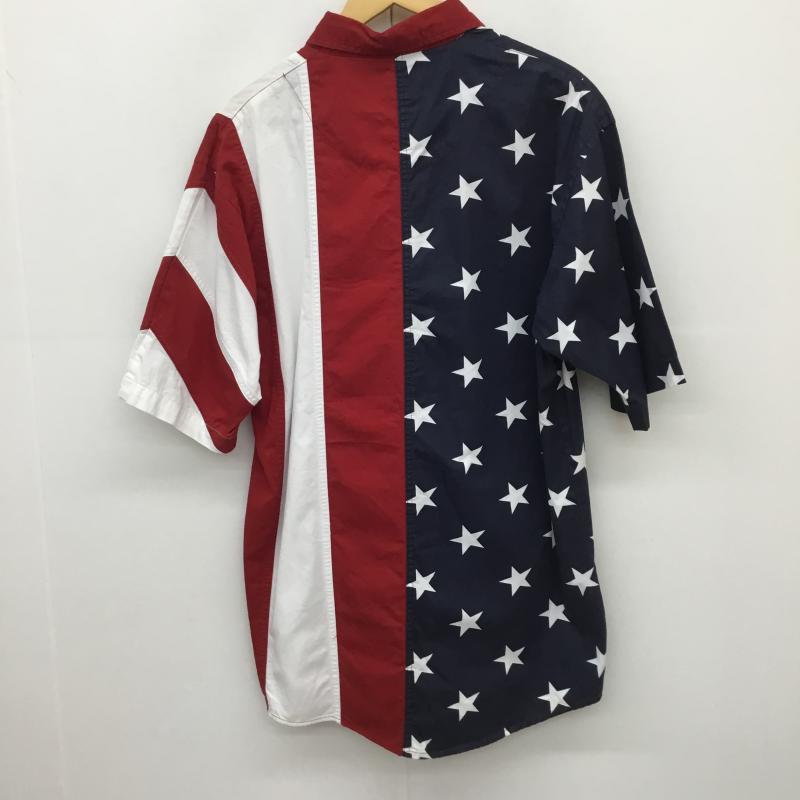 ユーズドクロージング used clothes シャツ、ブラウス 半袖 RED HEAD USA　星条旗 M 総柄 白 / ホワイト / X 赤 / レッド / X 紺 / ネイビー /  メンズ USED 古着 中古 10129003