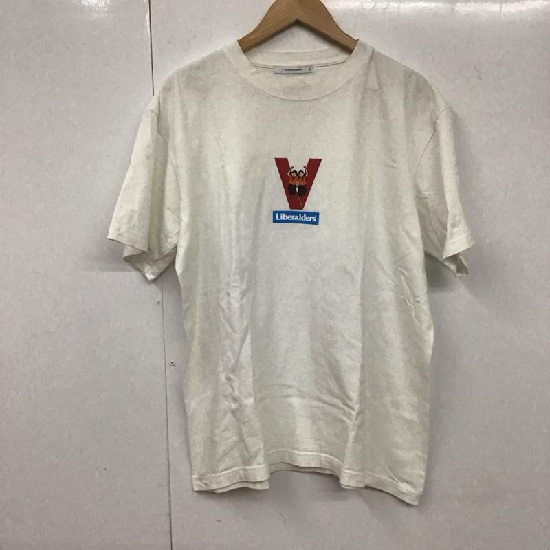 リベレイダース Liberaiders Tシャツ 半袖 半袖カットソー プリントTシャツ クルーネックカットソー L プリント 白 / ホワイト /  メンズ USED 古着 中古 10131248