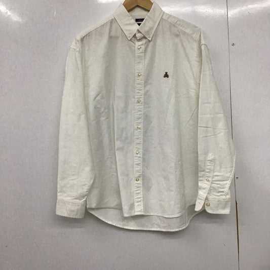 ギャップ GAP シャツ、ブラウス 長袖 長袖シャツ 無地シャツ カラーシャツ ボタンダウンシャツ XS ロゴ、文字 白 / ホワイト /  メンズ USED 古着 中古 10148111