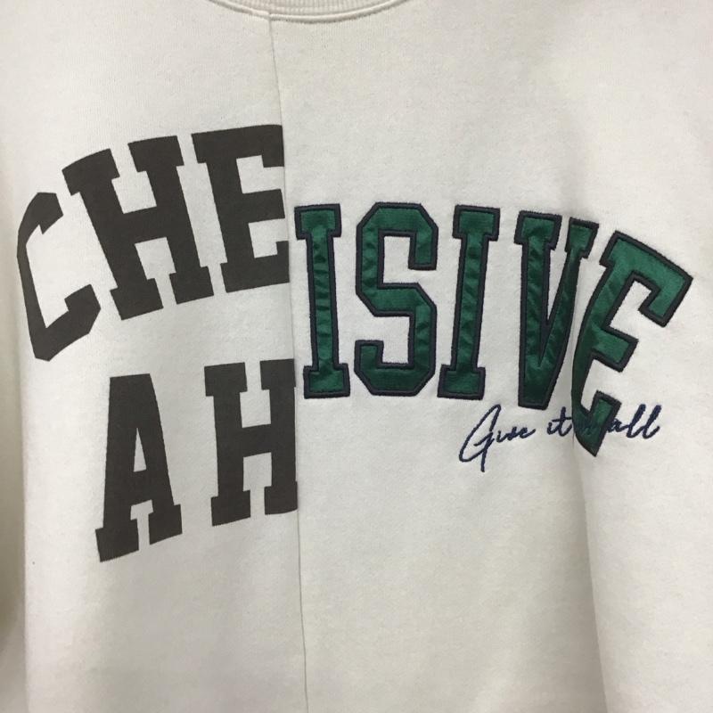 ローリーズファーム LOWRYS FARM トレーナー 長袖 長袖スウェット クルーネックカットソー トレーナー FREE ロゴ、文字 アイボリー / アイボリー /  レディース USED 古着 中古 10145434