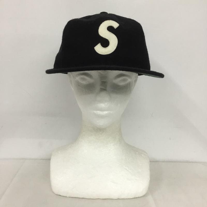 シュプリーム Supreme 帽子 キャップ WOOL S Logo 6Panel Cap EBBETS FIELD FLANNELS 7 1/2 ロゴ、文字 黒 / ブラック /  メンズ USED 古着 中古 10143930