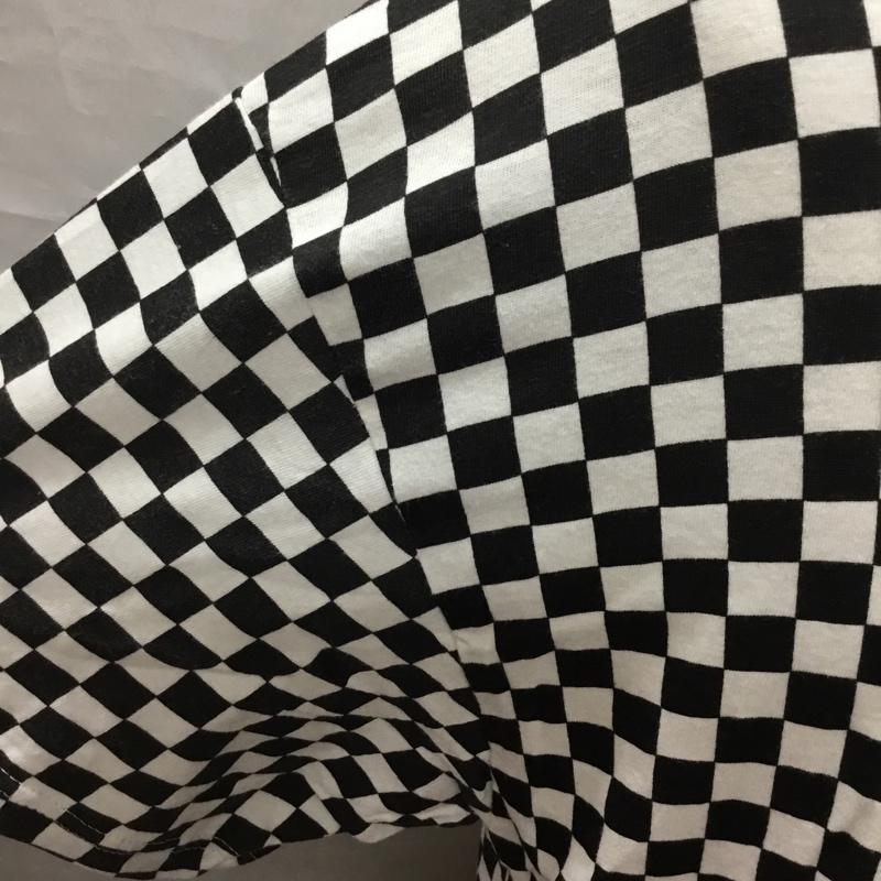 シュプリーム Supreme Tシャツ 半袖 2018AW supreme Hanes CheckerTaglessTee 半袖カットソー プリントTシャツ L チェック 白 / ホワイト / X 黒 / ブラック /  メンズ USED 古着 中古 10116235
