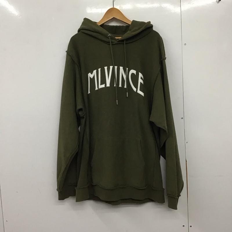 メルヴィンス MLVINCE パーカー 長袖 XL プリント X ロゴ、文字 カーキ / カーキ /  メンズ USED 古着 中古 10145766