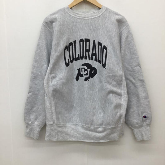 チャンピオン Champion トレーナー 長袖 REVERSE　WEAVE　90s XL ロゴ、文字 灰 / グレー /  メンズ USED 古着 中古 10133599