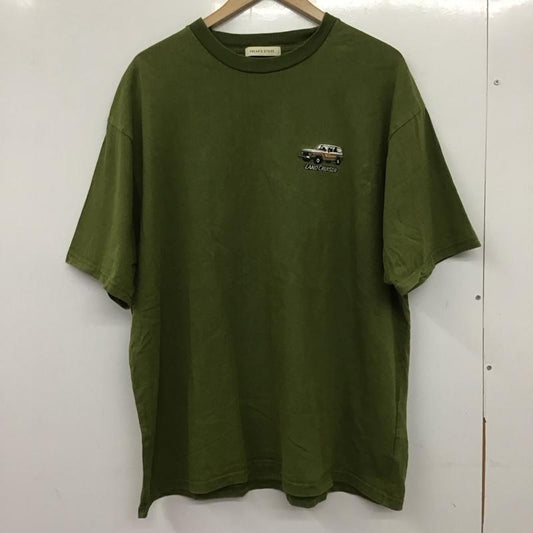 フリークスストア FREAK S STORE Tシャツ 半袖 半袖カットソー プリントTシャツ クルーネックカットソー L ロゴ、文字 カーキ / カーキ /  メンズ USED 古着 中古 10138444