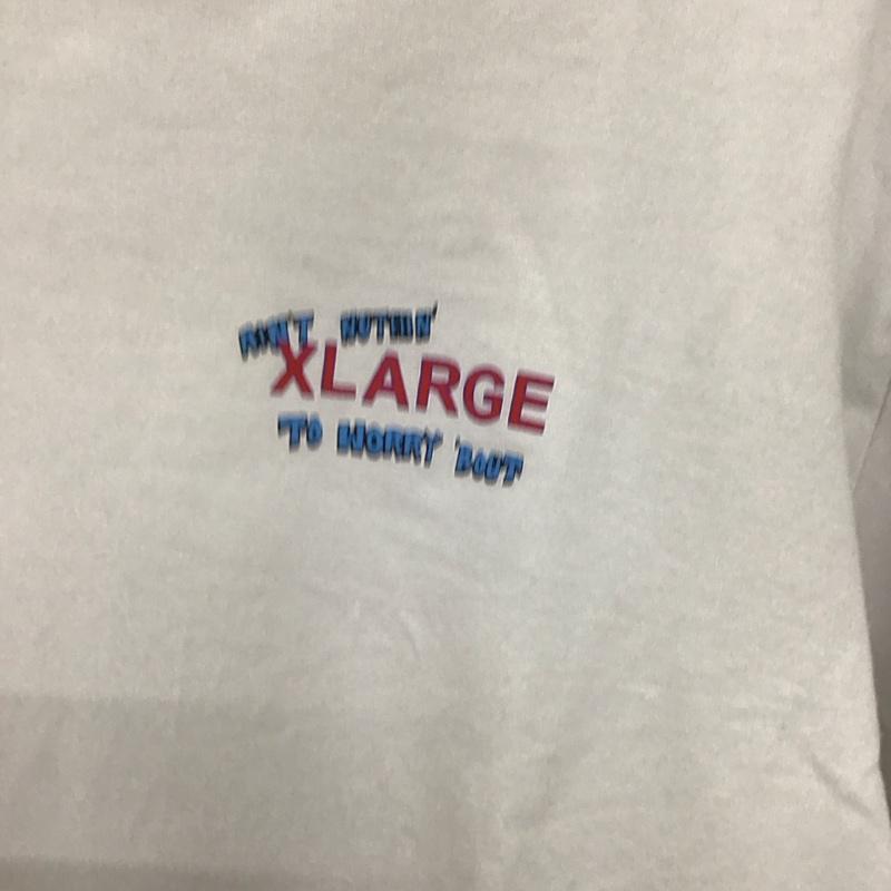 エクストララージ XLARGE カットソー 長袖 長袖カットソー プリントカットソー クルーネック M プリント 白 / ホワイト /  メンズ USED 古着 中古 10131002