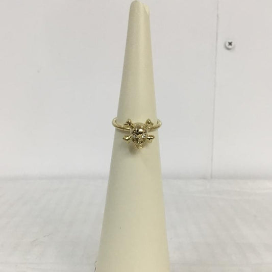 古着 USED アクセサリー 指輪 リング スカル ドクロ 箱無 無地 金 / ゴールド /  メンズ USED 古着 中古 10045593
