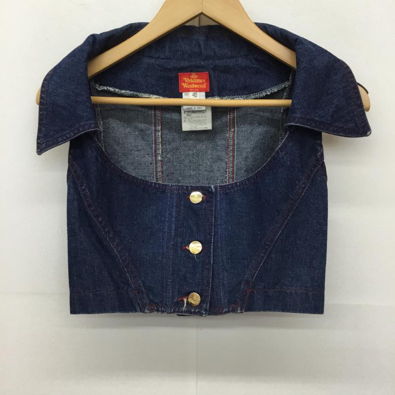 ヴィヴィアン ウエストウッド レッドレーベル Vivienne Westwood red label ベスト ベスト デニムベスト 40 無地 インディゴ / インディゴ /  レディース USED 古着 中古 10137583